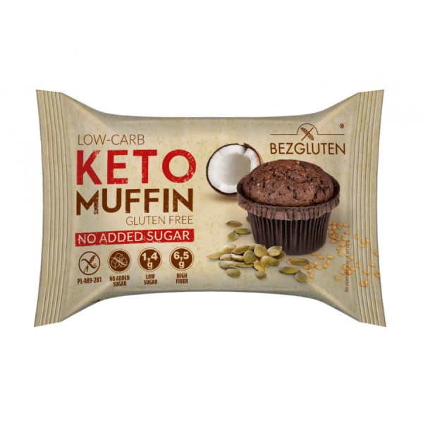 GLUTEN FREE - Muffin LOW-CARB KETO, glutenfrei, 55g ct20