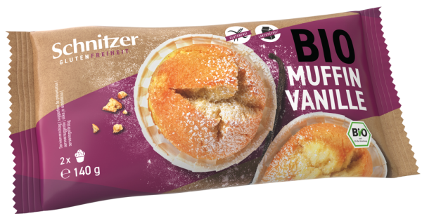 Schnitzer - Muffiny vanilkové (2x Muffin + Vanilla) bez lepku 140g BIO (ct 6)