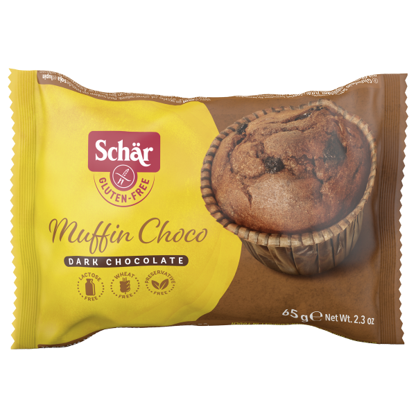 SCHÄR - Muffin Choco sladké kakaové pečivo, bez lepku, 65g (ct 15)