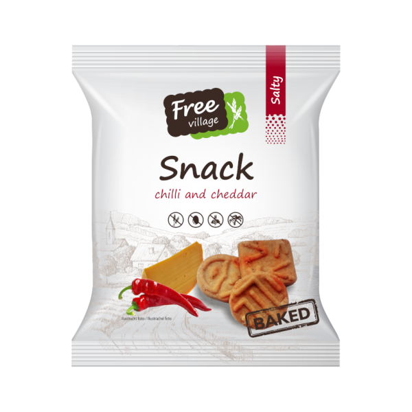 Free Village - Snack chilli a čedar, bez lepku, 100g (ct 9)