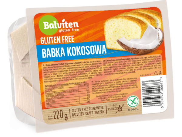 BALVITEN - Kokosnusskuchen, glutenfrei, 220g (ct15)