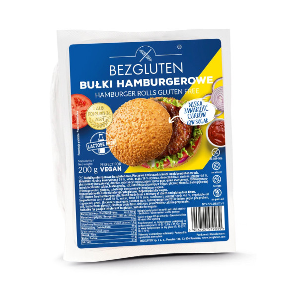 BEZGLUTEN - Housky hamburgerové bez lepku, 200g (3ks) ct10
