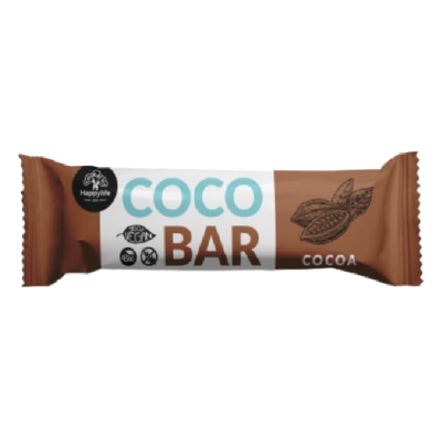 HAPPYLIFE COCO BAR - Kokosová tyčinka s kakaem BIO 40g (ct 24)