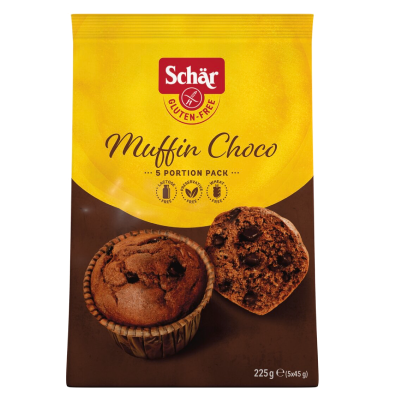 SCHÄR - PACKET Muffin Choco sladké pečivo kakaové, bez lepku, 225g (5x45g) (ct 4)