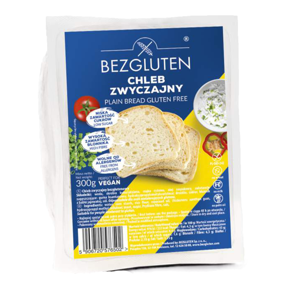BONUS - BEZGLUTEN - Chléb konzumní, bez lepku, 300g, VEGAN ct10